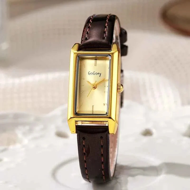 Luxury Watches for Women - Retro Black Quartz Wristwatch for Ladies with Belt - Montre Femme Relogio Feminino Gifts - Maliame Store