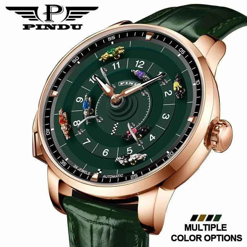 Pindu Horse Gambling Series Men's Full Automatic Mechanical Watch European Racing Roulette Entertainment Design Party Watch - Maliame Store