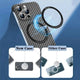 17 Pro Max Magnetic PC Case for iPhone 17Air 11 12 13 14 15 16 Pro Max Plus 17 Magsafe Carbon Fiber Texture Frameless Hard Cover