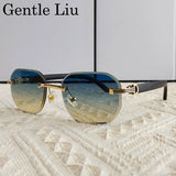 Lunettes de soleil carrées sans monture