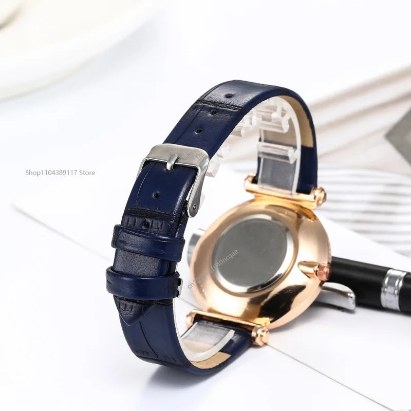 Watches for Women Female Luxury Temperament Ladies Watch Leather Belt Watch Analog Quartz Watch Reloj Mujer Montre Femme - Maliame Store