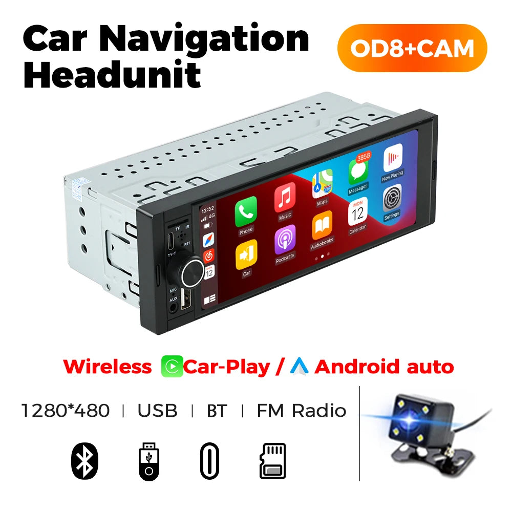 Autoradio MEKEDE 6,86" – CarPlay & Android Auto, Bluetooth, FM, USB-C