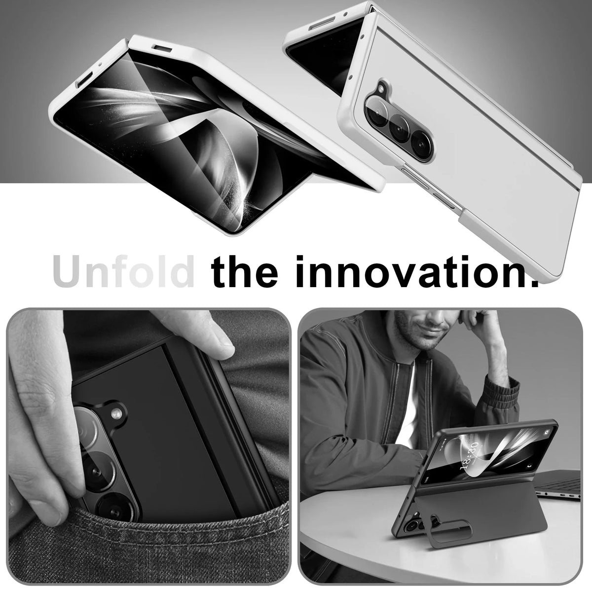 Folding PC Hard Case: Samsung Galaxy Z Fold 7 6 5 Shockproof Cover - Maliame Store