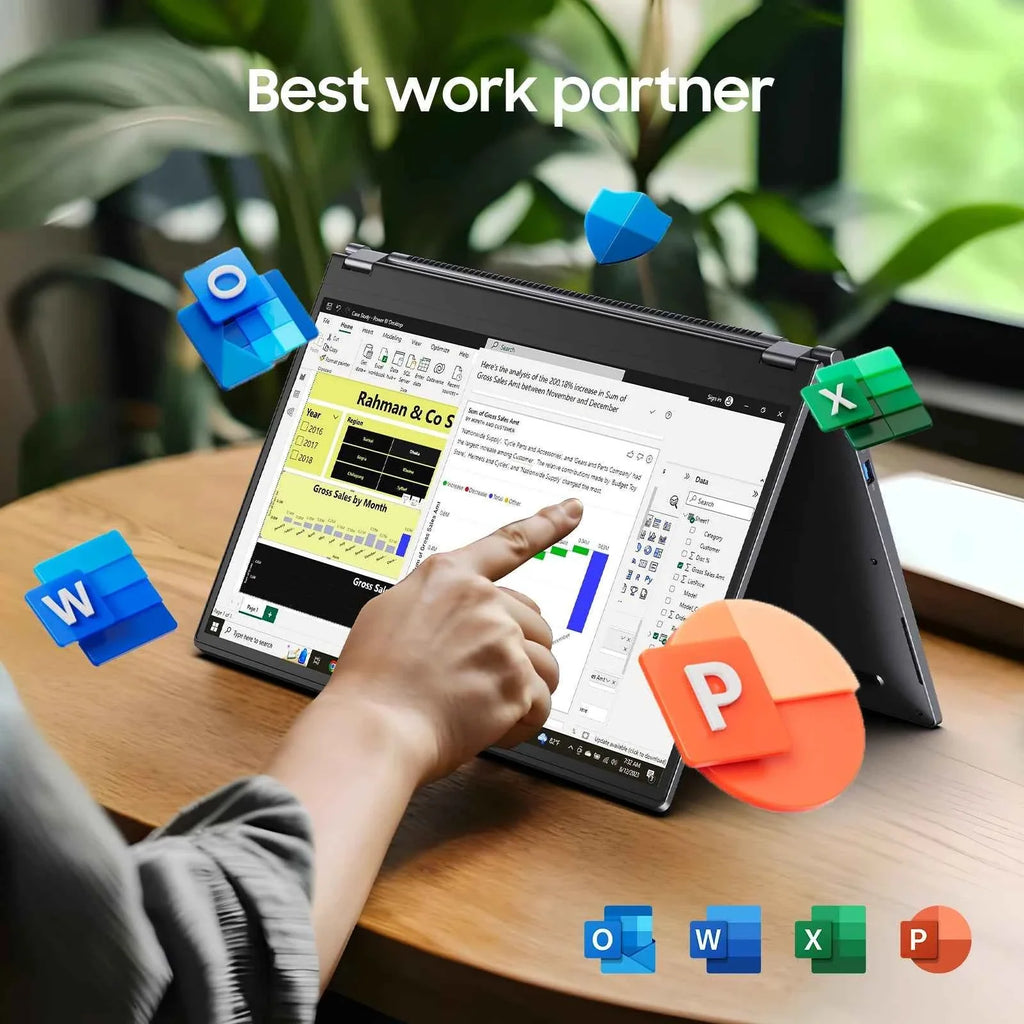 2 in 1 Laptop Computer,15.6" 16GB 512GB Touchscreen , AMD Ryzen R3 3200U, Radeon Vega 3, 1920x1080 FHD Display Blacklit Keyboard - Maliame Store