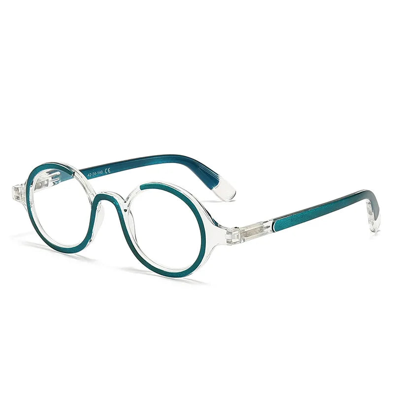 Reading Glasses Men 0 To +4.0 Glasses Spring Leg Prescription Glasses Round Frame Presbyopia Glasses Women Eyeglasses - Maliame Store