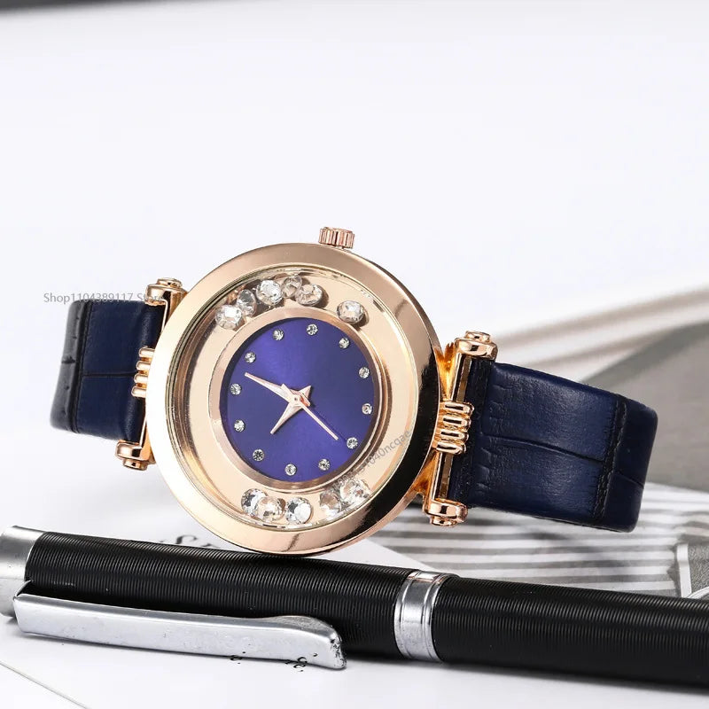 Watches for Women Female Luxury Temperament Ladies Watch Leather Belt Watch Analog Quartz Watch Reloj Mujer Montre Femme - Maliame Store