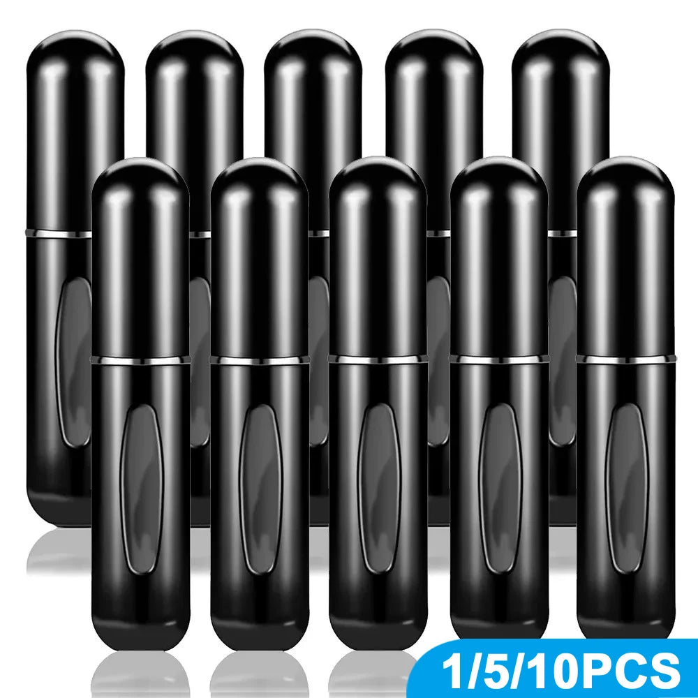 1/5/10PCS 5ml Portable Perfume Atomizer Mini Perfume Bottle Sample Spray Bottling Dispenser Cosmetics Travel Container - Maliame Store