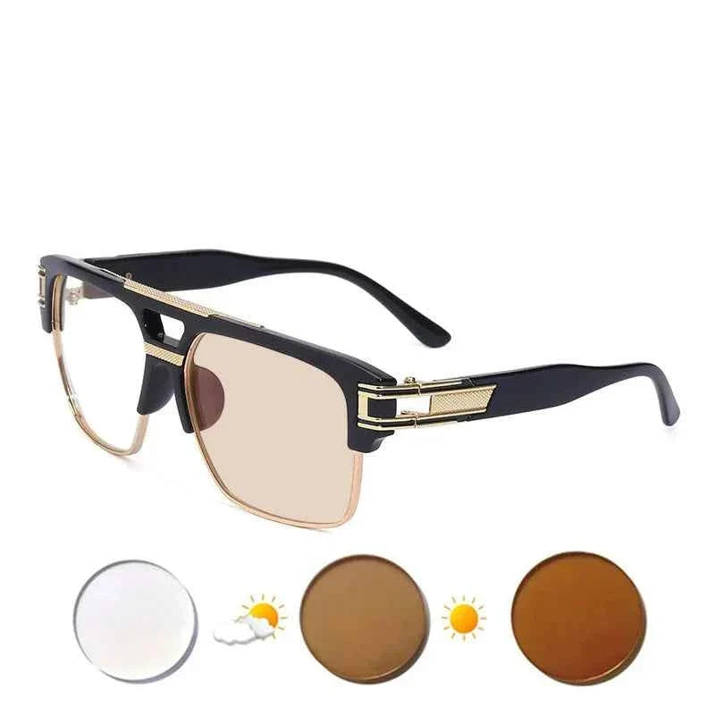 Prescription Glasses For Myopia Or Astigmatism Custom Women Men Large Size Frame Blue Light Blocking Or Photochromic Lenses F522 - Maliame Store