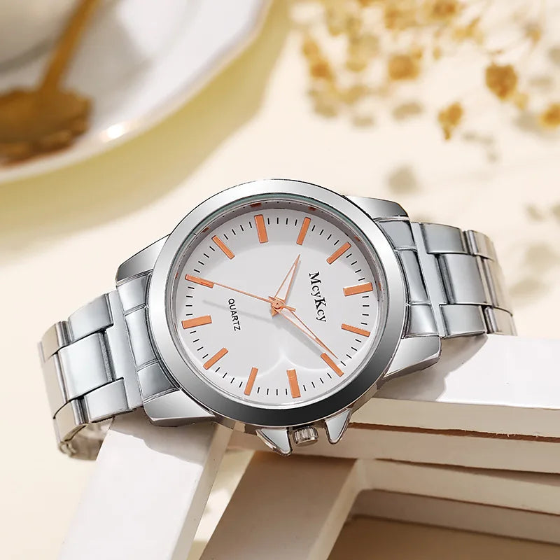 Men's Fashion Stainless Steel Watch - British Style Business Quartz Sports Wristwatch for Men - Maliame Store