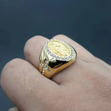 Bague pour homme Vierge Marie en or