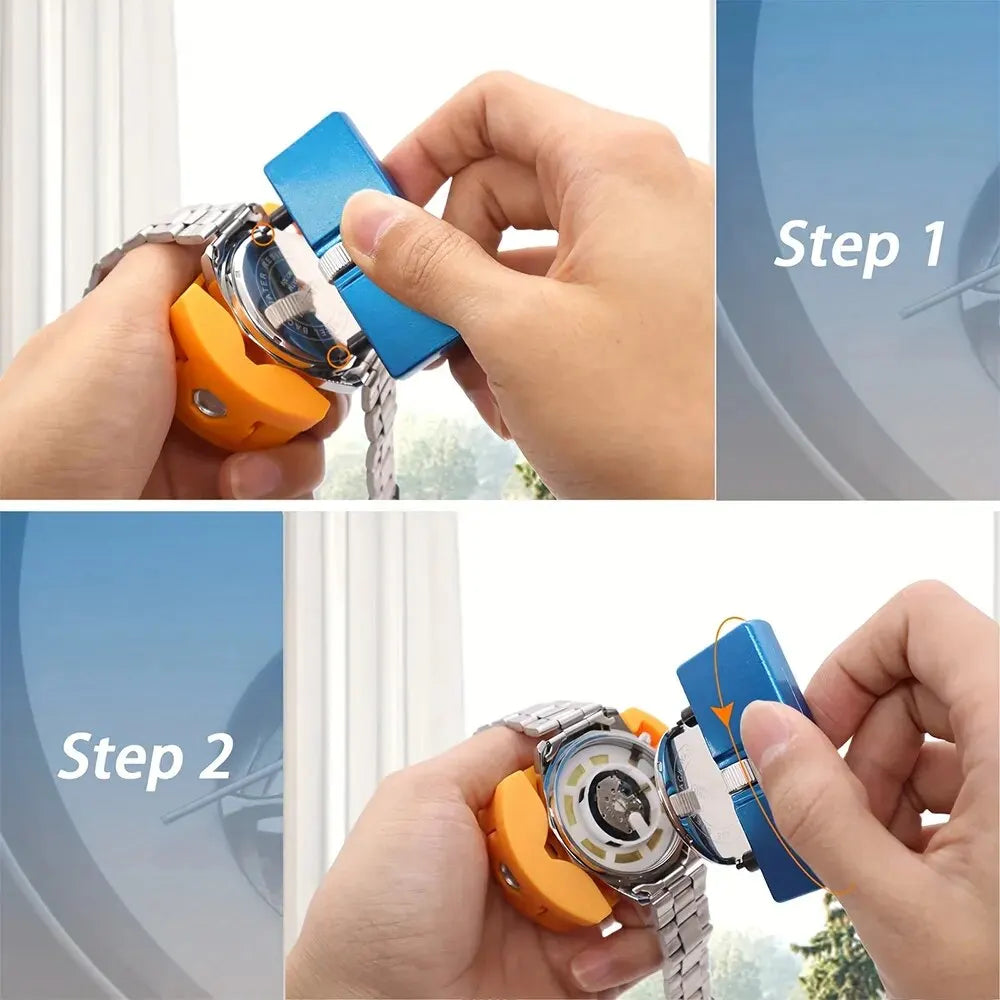 3 in 1 Repair Tool Set Watch Back Remover Tool Adjustable Opener Back Case Remover Watch Case Back Opener Repair Remover Holder - Maliame Store