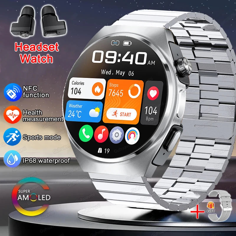 Montre connectée 2-en-1 avec écouteurs sans fil