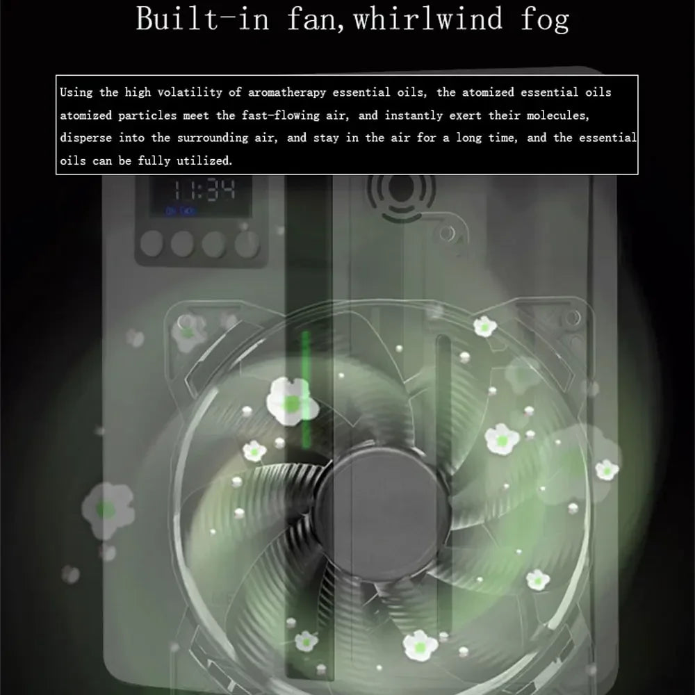 Essential Oils Aroma Diffuser Auto Flavoring Scent Machine With Fan Inside For Hotel Lobby Room Fragrance Home Air Freshener - Maliame Store