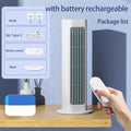 Ventilateur Tour Sans Lames Mural – 3 Vitesses, Rechargeable, Télécommande, Type-C