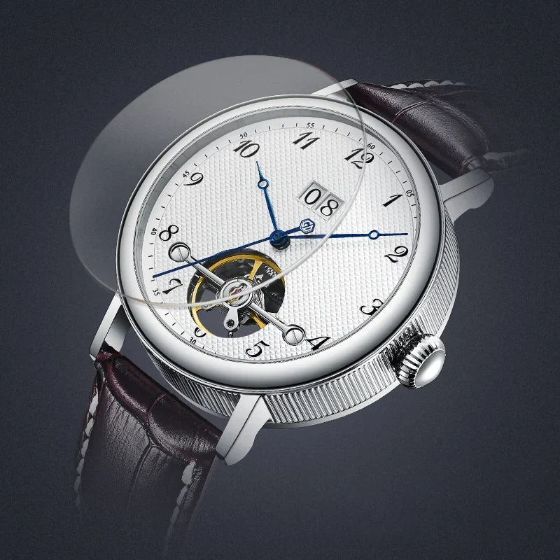 Men's Stainless Steel Automatic Watch 2025 Classic Flywheel Design Waterproof High Range for Men - Free Shipping - Maliame Store