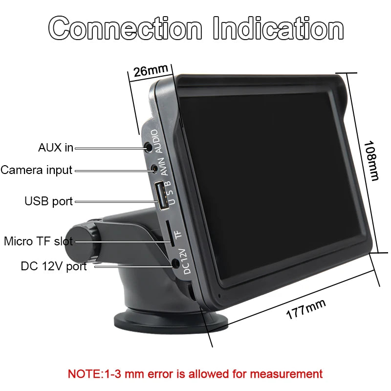 Hippcron 7inch Car Radio Multimedia Video Player Wireless Carplay And Wireless Android Auto Portable Universal Touch Screen