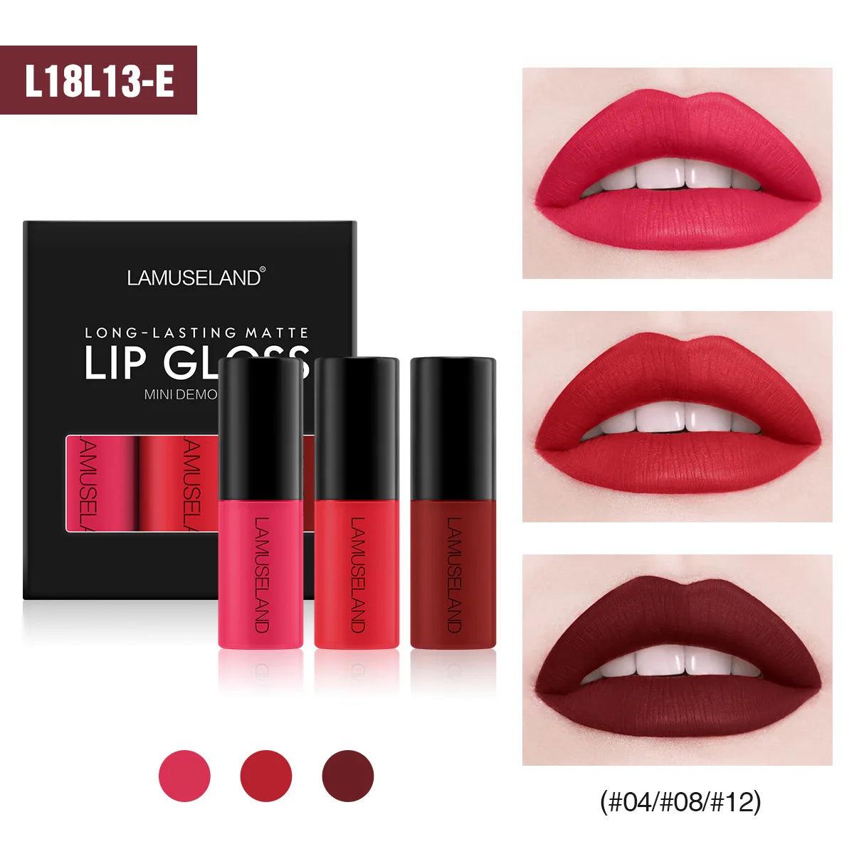 Mini 12 Colors Liquid Lip Gloss Waterproof Non-stick 24 Hours Long Lasting Velvet Matte Lipstick Lip Gloss Cosmetic Makeup Care - Maliame Store