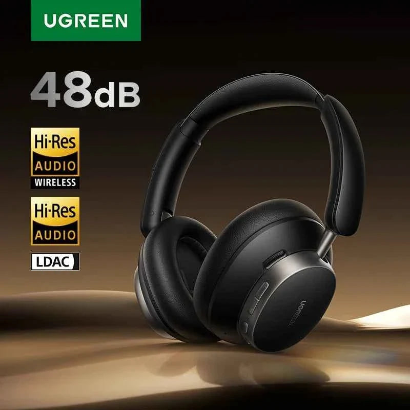 UGREEN Studio Pro 48dB ANC Wireless Headphones Over Ear Bluetooth Earphones Active Noise Cancellation Hi-Res LDAC 120h Playtime - Maliame Store