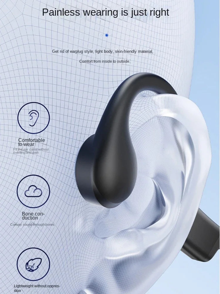 run for aftershokz open ear Bone Conduction Bluetooth earphones 5.3 sports Wireless headsets long endurance for cycling running - Maliame Store