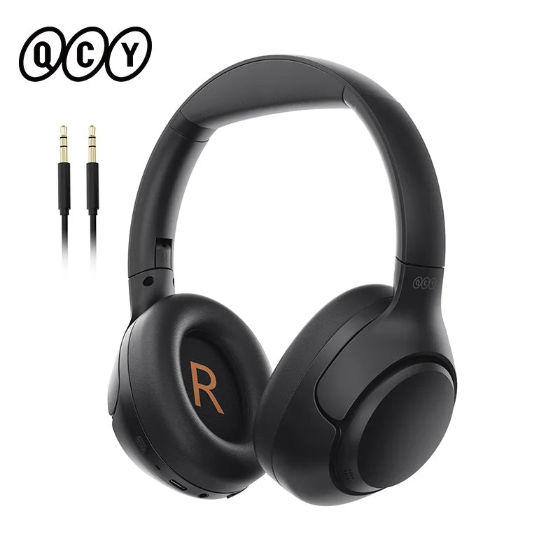 Casque sans fil QCY H3 avec ANC hybride 43 dB, Bluetooth 5.4, audio haute résolution, autonomie de 60H - Conception supra-auriculaire