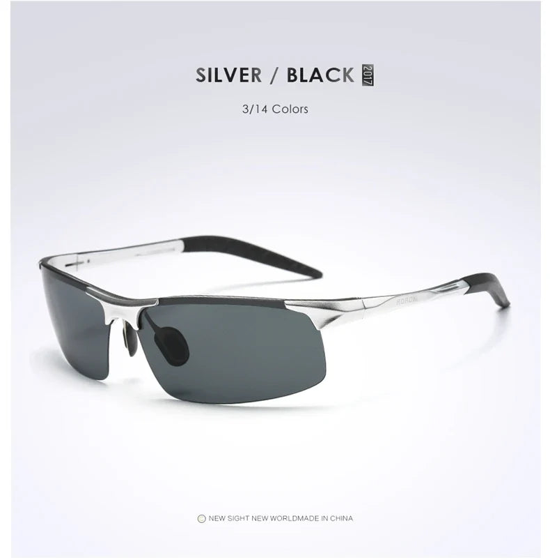 VCKA Men Alloy Half Frame Myopia Sunglasses Women Sports Drive Polarized Custom Prescription Goggles -0.5 to -6.0 - Maliame Store