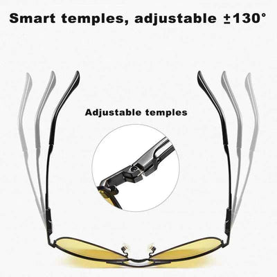 Lunettes de soleil polarisées photochromiques aviateur