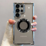 Fundas transparentes con revestimiento Magsafe para Samsung Galaxy S26, S25, S24, S23 Ultra, S22 Plus, S21 FE, A36, A35, A34, A55, A54 y A53.