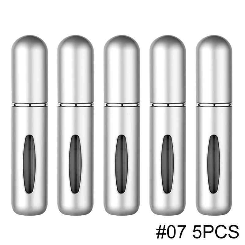 1/5/10PCS 5ml Portable Perfume Atomizer Mini Perfume Bottle Sample Spray Bottling Dispenser Cosmetics Travel Container - Maliame Store