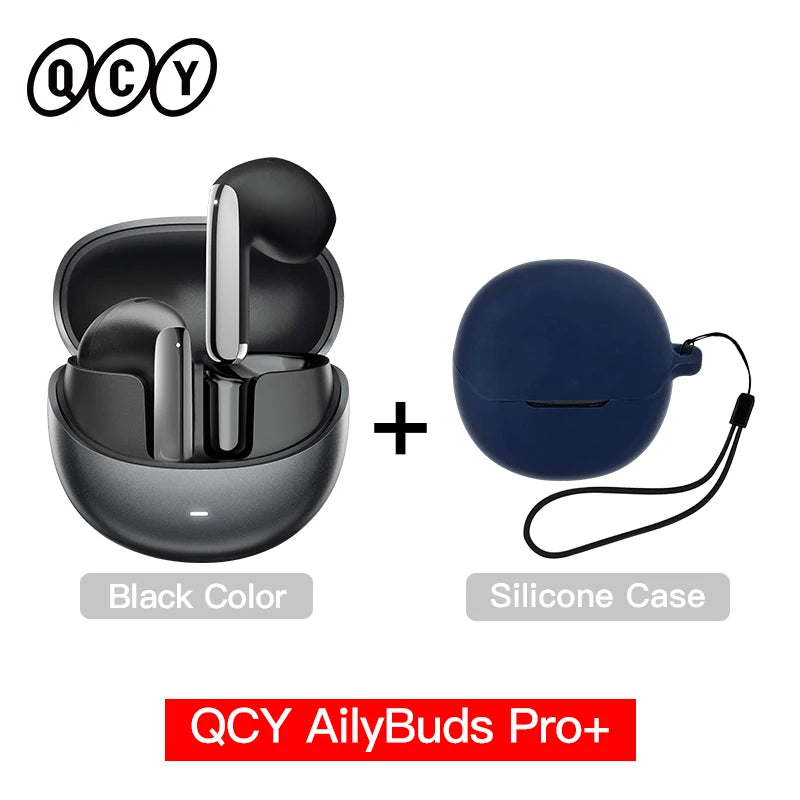 QCY HT10 AilyBuds Pro+ ANC Wireless Earphone Hi-Res Audio with LDAC Bluetooth 5.3 Earbuds 6 Mic AI HD Call Multipoint Connection - Maliame Store