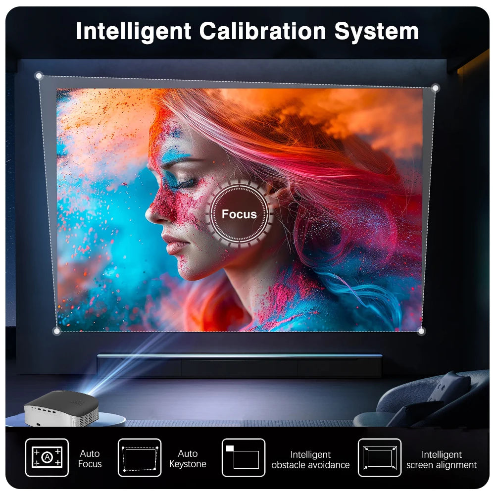 Touyinger ET32 1500ANSI Full HD 4K Projector  5G WIFI Home theater Media Video Player Smart Beamer