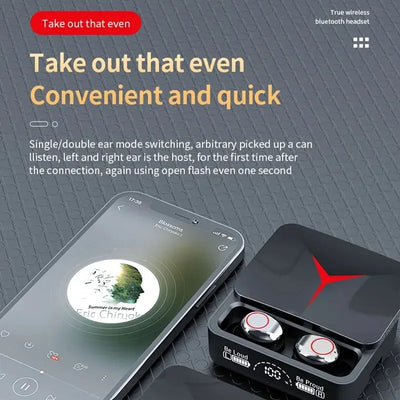 Auriculares inalámbricos para juegos M90 - Auriculares deportivos TWS M90 Bluetooth 5.3 originales con micrófono para smartphone