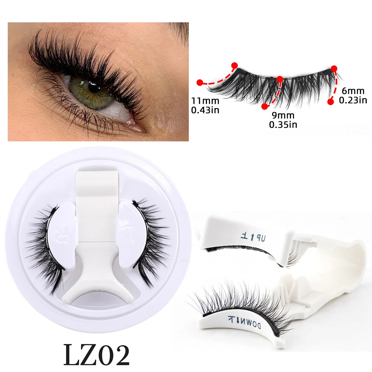 Hot 1 Pair Magnetic Eyelashes Handmade Fluffy Faux Mink Lashes Reusable Natural False Eyelashes and Magnetic Tweezers Set Makeup - Maliame Store