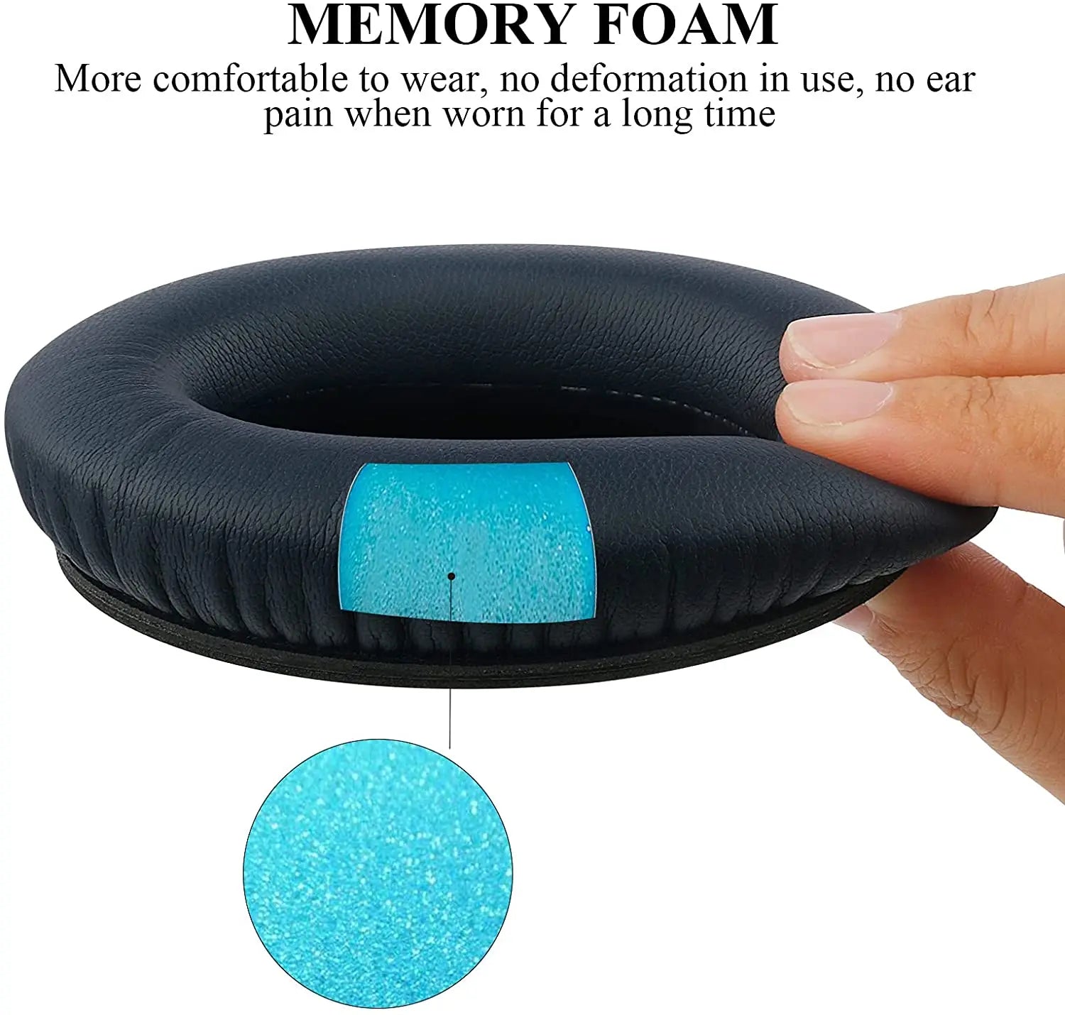 Replacement Ear Pads for BOSE QC35 QC45 for QuietComfort 35 45 & 35 II Headphones Memory Foam Ear Cushions High Quality - Maliame Store