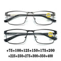 Fashion Reading Glasses For Men High Quality Blue Light BLocking Prescription Eyeglasses Frame With Spring Hinge +75+125+175+225 - Maliame Store
