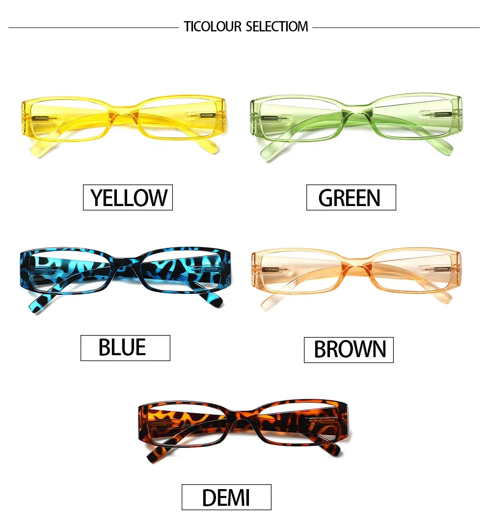 Fashion Prescription Reading Glasses Ultra-Lightweight HD Lenses with Spring Hinge for Men and Women - Universal +1.0 +2.0 +3.0 - Maliame Store