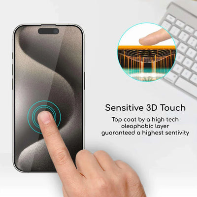 Film de protection d'écran pour iPhone 11 à 17 Pro Max - Protection d'écran iPhone en verre trempé premium
