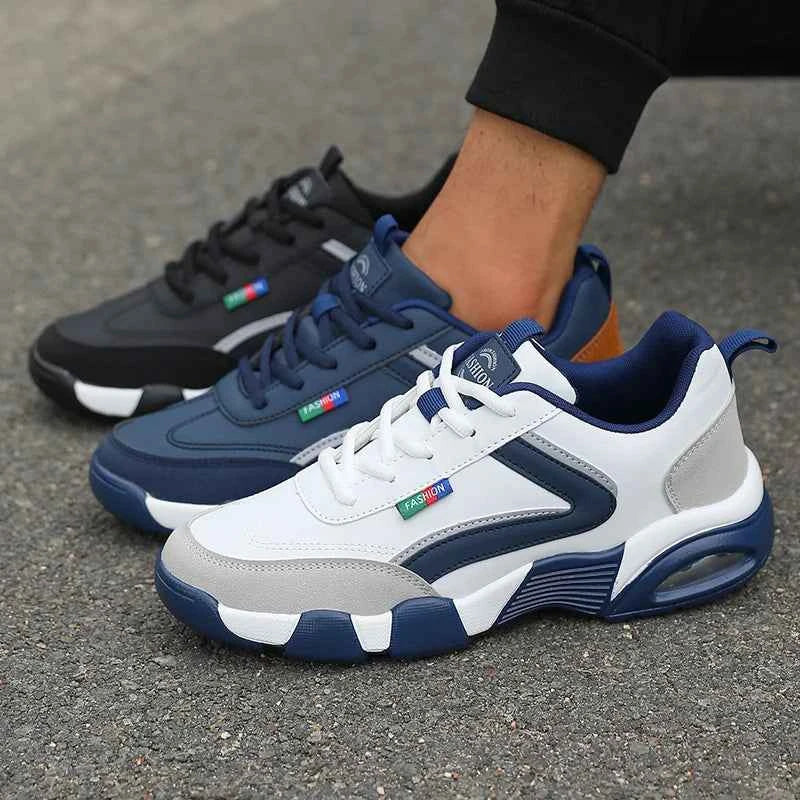 Trendy Men's Casual Sneakers 2025 - Mixed Material Aesthetics, Breathable Shock Absorbing Walking Shoe - Maliame Store