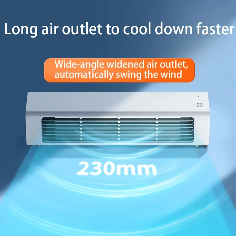 Ventilateur Tour Sans Lames Mural – 3 Vitesses, Rechargeable, Télécommande, Type-C