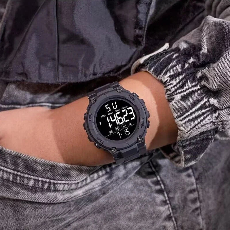 Men's Watches | Led+Timer+Stopwatch+Alarm Clock | Lightweight and Resistant to Falling | Men's and Women's Gym Outdoor Universal Fashion Electronic Watch - Maliame Store
