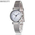 Fashion Watches for Women Female Watches Clock Luxury Wrist Watch White Stainless Steel Band Classic Quartz Watches Daily Gifts - Maliame Store