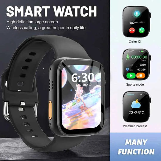 Smart Watch with1.68-Inch HD Display – Wireless Calling/Dialing, Alarm/Message Notifications, Fitness Tracking, Music Control.
