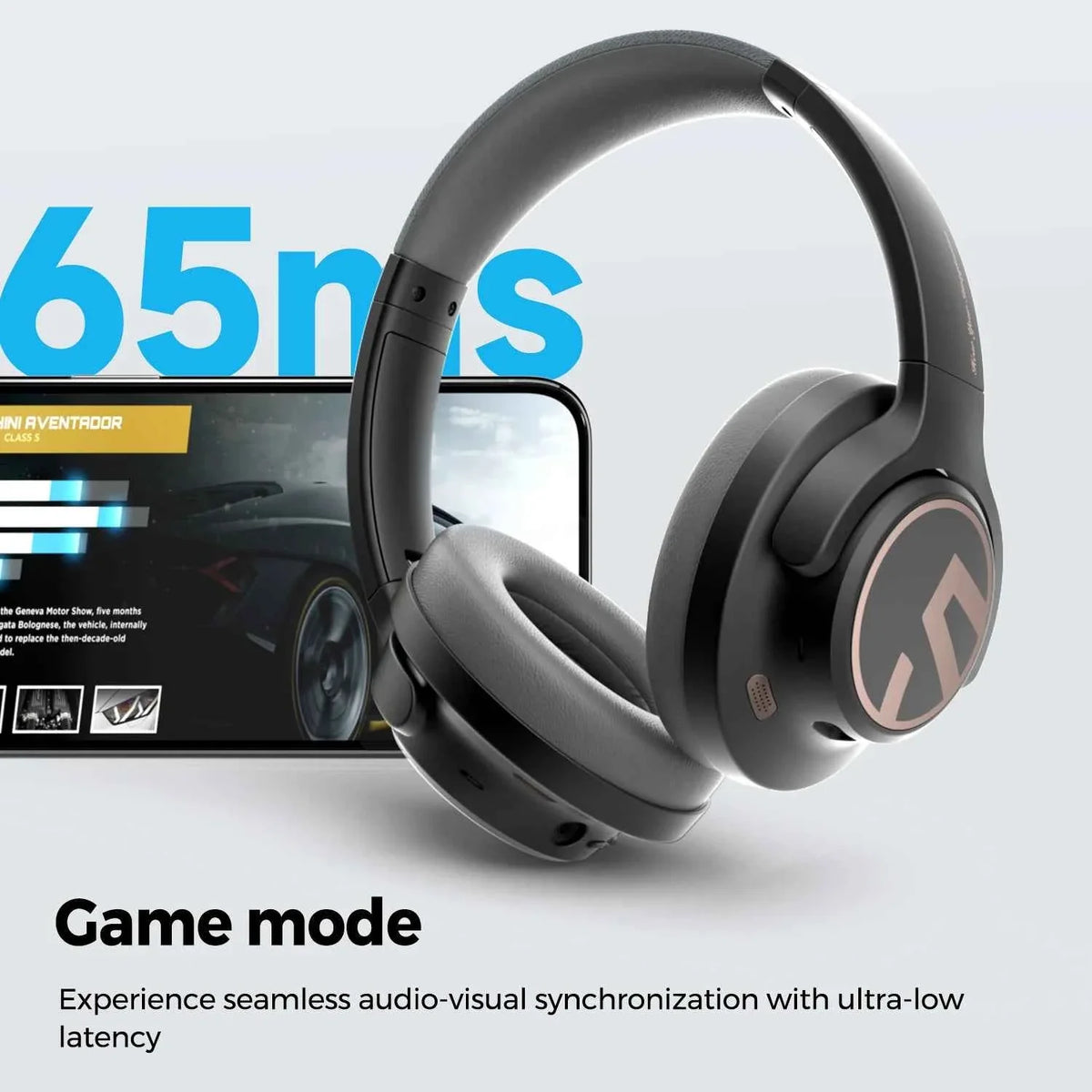 SoundPEATS Space Headphones Bluetooth 5.3 Hybrid Active Noise Cancelling Wireless Headphone,123H Play,Mic,Multipoint Connection - Maliame Store