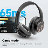 Auriculares Bluetooth SoundPEATS Space con cancelación de ruido 5.3, ANC activo híbrido, 123 horas de reproducción, micrófono, conexión multipunto