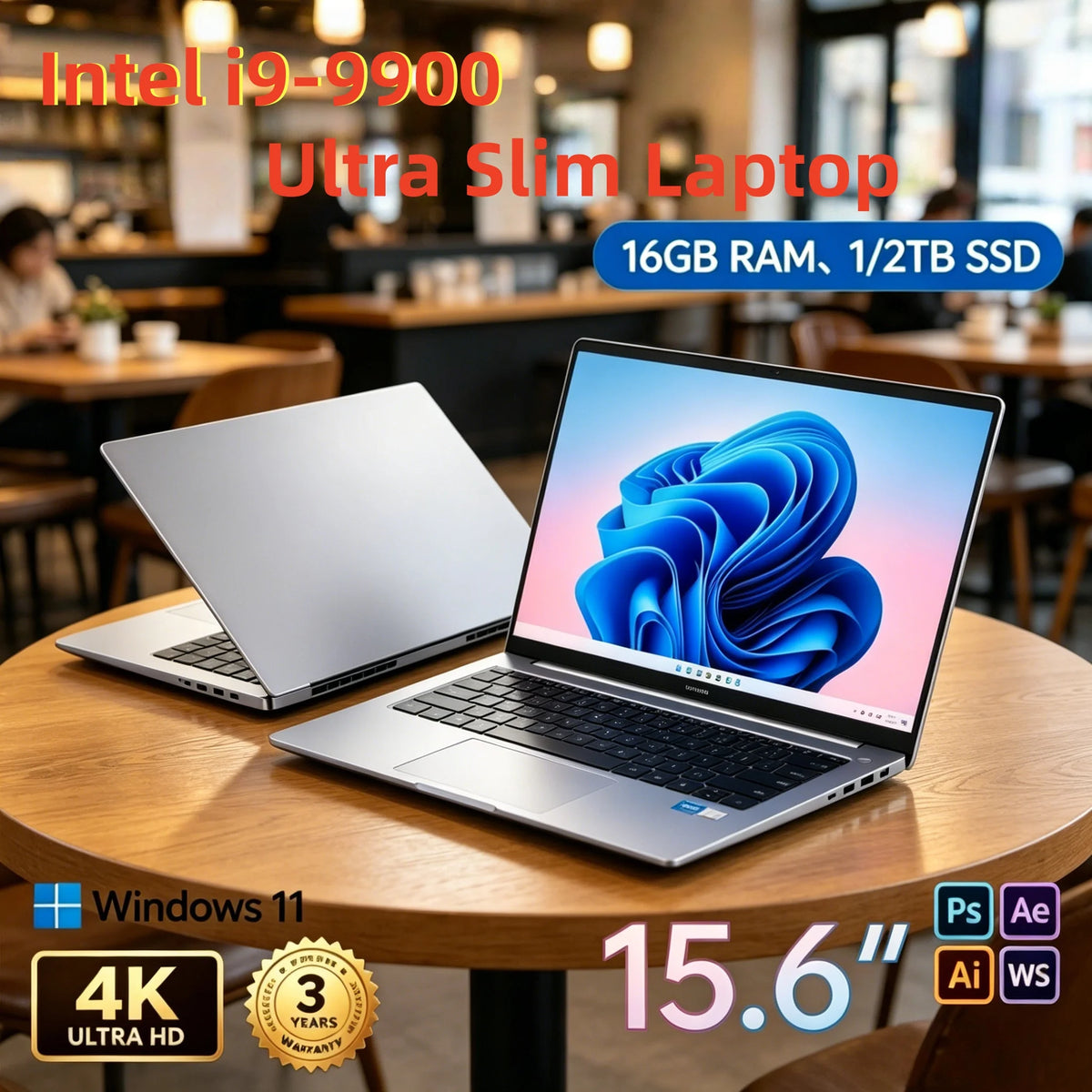 PC Portable Gaming 15,6" Intel Core i9-9900 | 32Go RAM | 2To SSD | Windows 11 Pro