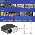 Touyinger ET32 1500ANSI Full HD 4K Projector  5G WIFI Home theater Media Video Player Smart Beamer