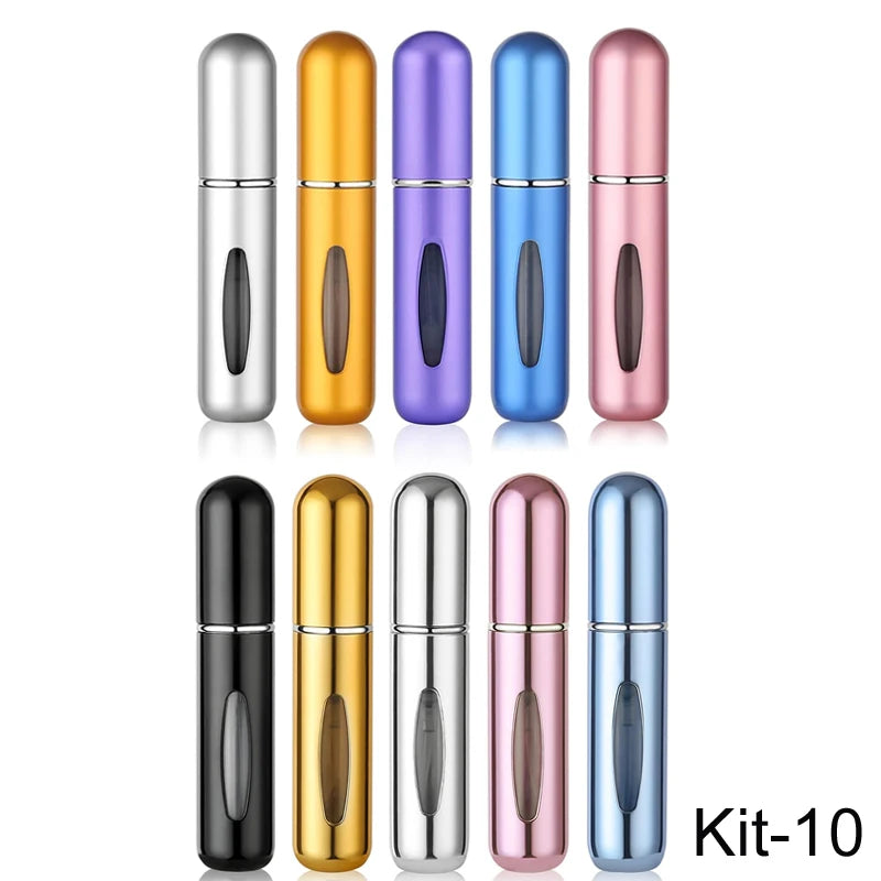 1/5/10PCS 5ml Portable Perfume Atomizer Mini Perfume Bottle Sample Spray Bottling Dispenser Cosmetics Travel Container - Maliame Store
