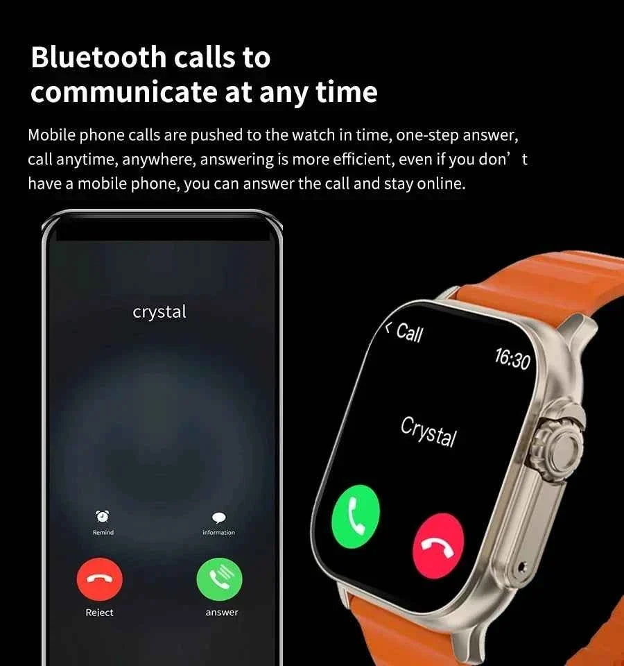 Original T900 Ultra Smart Watch 49mm for Men and Women - Bluetooth Call, BT Music, Game, Wireless Charging, NFC for Android & iOS - Maliame Store