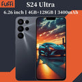Global Version S24 Ultra Smartphone 3400mAh 4GB RAM 128G ROM 6.26 inch Phone Android 2280x1080HD 8+16MP 5G Network Mobile phones