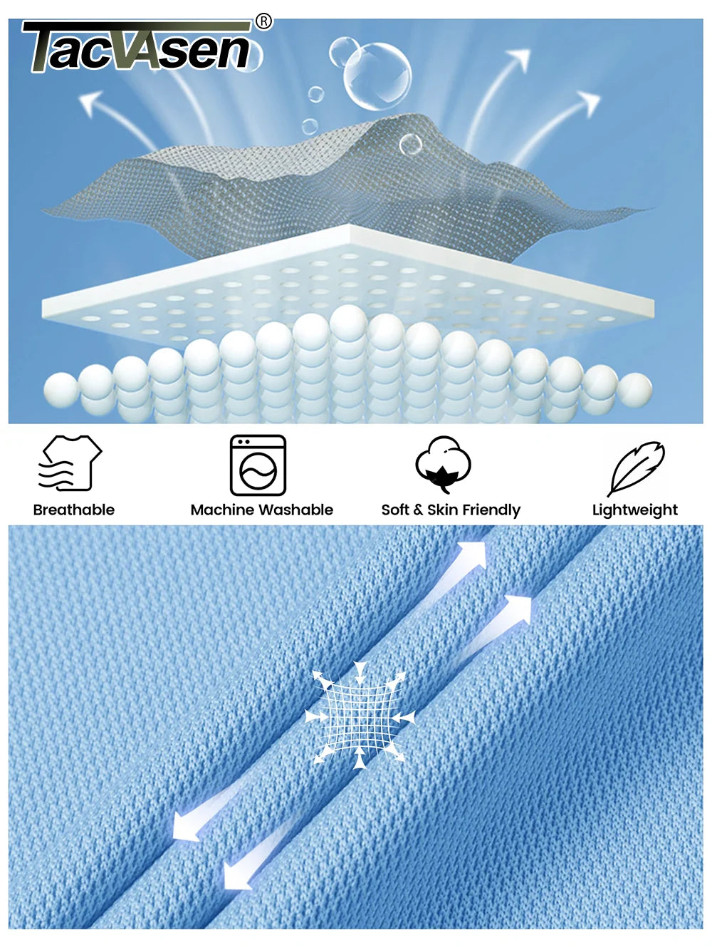 TACVASEN Summer Casual T-shirts Mens Short Sleeve Polo Shirts Button Down Work Shirts Quick Dry Tee Sports Fishing Golf Pullover - Maliame Store