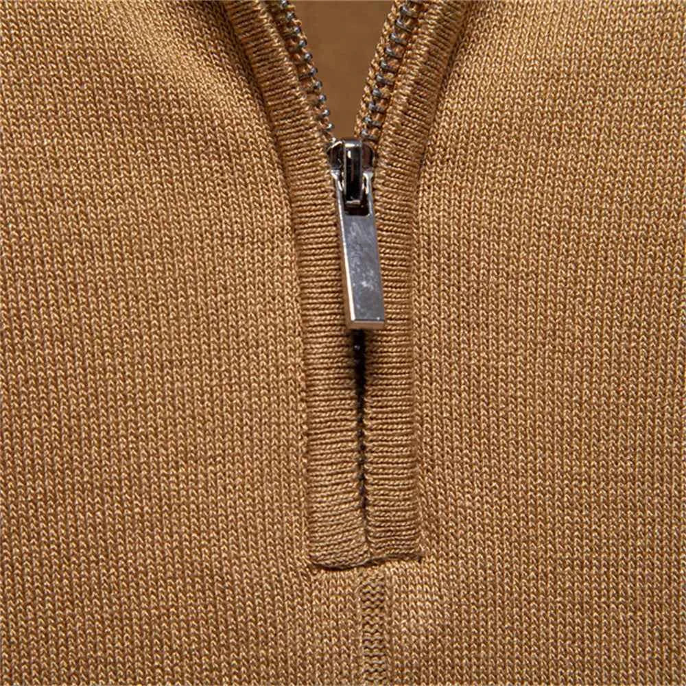 AIOPESON Men's Solid Color Sport Zipper Polo Shirt Athletic Social Polo Shirts for Men Office Slim Fit Polo - Maliame Store